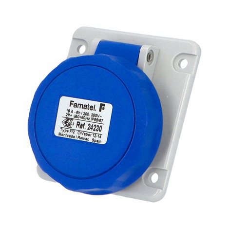 Zásuvka vestavná 24230 IP67/230V/16A/3P 6h, šikmá 10° - SpeedPRO