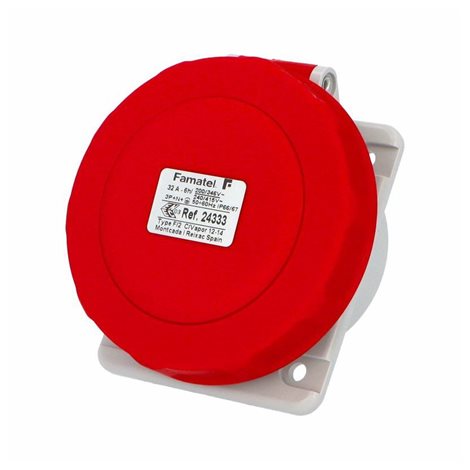 Zásuvka vestavná 24333 IP67/400V/32A/5P 6h, šikmá 10° - SpeedPRO