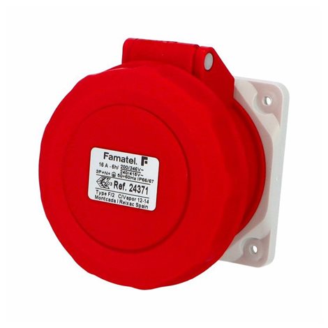Zásuvka vestavná 24371 IP67/400V/16A/5P 6h, přímá - SpeedPRO
