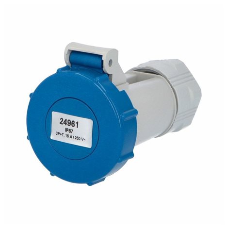 Spojka 24961 IP67/230V/16A - domovní, modro-šedá
