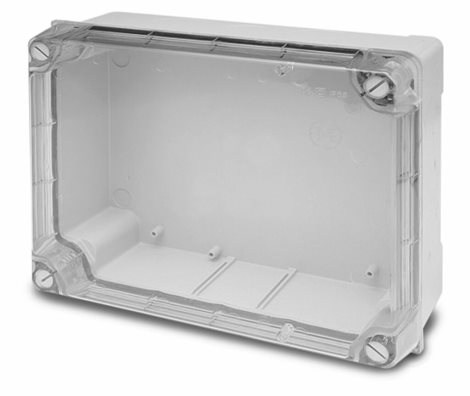 Krabice AcquaBOX 3045 IP55 320x250x135mm průhledné víko, hladké boky