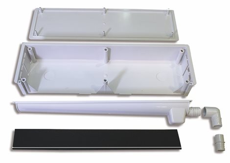 Krabice 3208 IP30 pro jednotku klimatizace, pod omítku, 396x112x55mm