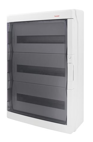 Rozvodnice AcquaPLUS 39054 IP65, 54mod. (3x18), na omítku, průhl. dveře, 639x430x160mm