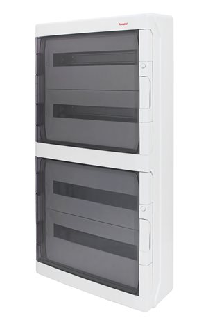 Rozvodnice AcquaPLUS 39072 IP65, 72mod. (4x18), na omítku, průhl. dveře, 879x430x160mm