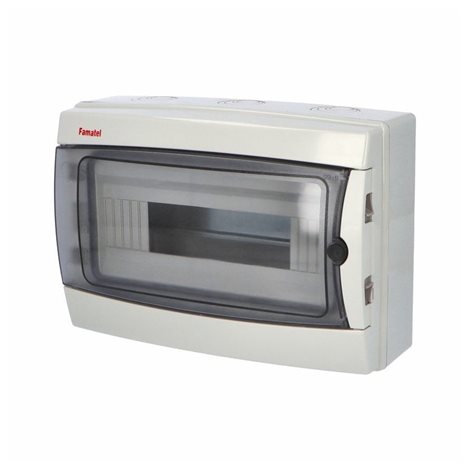 Rozvodnice Acqua 3912-T IP65, 12mod., na omítku, průhl. dveře, 215x305x110mm