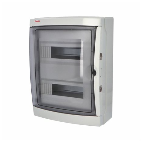 Rozvodnice Acqua 3926-T IP65, 26mod., na omítku, průhl. dveře, 410x305x150mm
