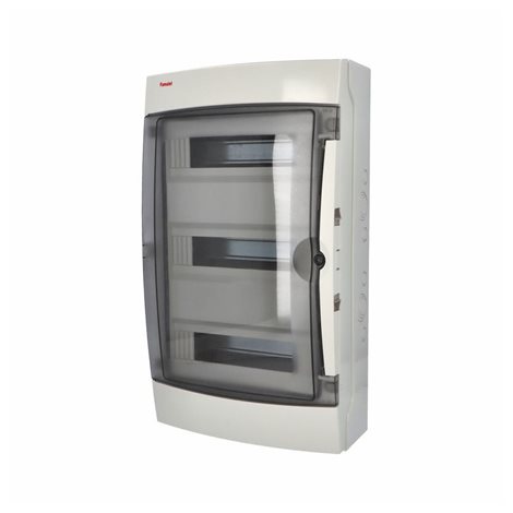 Rozvodnice Acqua 3942-T IP65, 42mod., na omítku, průhl. dveře, 565x310x150mm