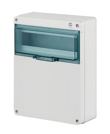 Skříň FlatBOX 5813 IP65, 13mod., na omítku, průhl. dveře, 340x270x120mm 1