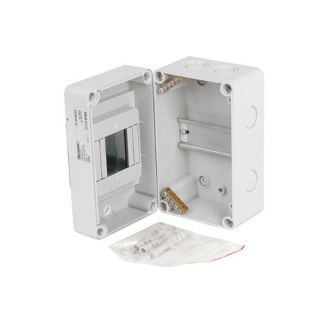 Rozvodnice FlatBOX 5904 IP65, 4mod., na omítku, průhl. dveře, 170x105x112mm 2