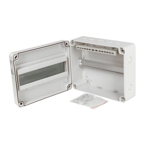 Rozvodnice FlatBOX 5913 IP65, 13mod., na omítku, průhl. dveře, 220x270x121mm 2