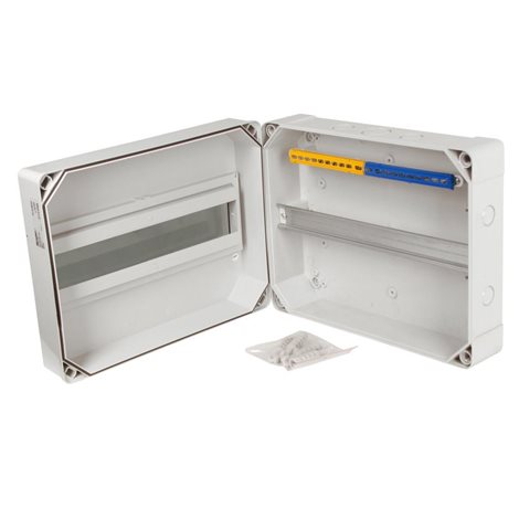 Rozvodnice FlatBOX 5916 IP65, 16mod., na omítku, průhl. dveře, 270x340x138mm 2