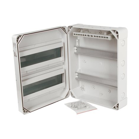 Rozvodnice FlatBOX 5926 IP65, 26mod., na omítku, průhl. dveře, 340x270x119,5mm 2