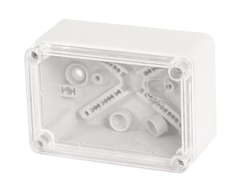 Krabice SolidBOX 68031 IP65, 110x75x59mm, průhledné víko, hladké boky
