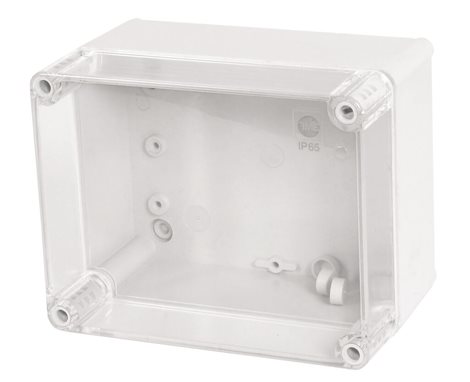 Krabice SolidBOX 68121 IP65, 170x135x107mm, průhledné víko, hladké boky