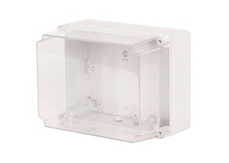 Krabice SolidBOX 68181 IP65, 220x170x146mm, průhledné víko, hladké boky