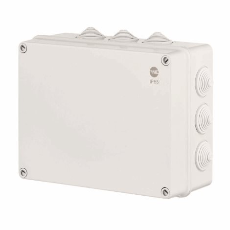 Krabice SolidBOX 68212 IP55, 305x244x126mm, plné víko, stupňovité vývodky (12x)