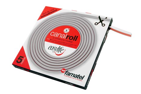 Lišta ohebná CANALROLL EasyLife, pro flexibilní kabel, samolepící, 15x12mm, 5m, bílá