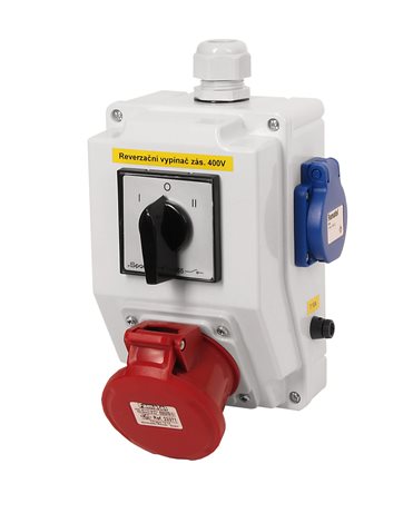 Zás. krabice se spínačem I-0-II sb310 IP44 1x400V/16A/5, 1x230V/16A