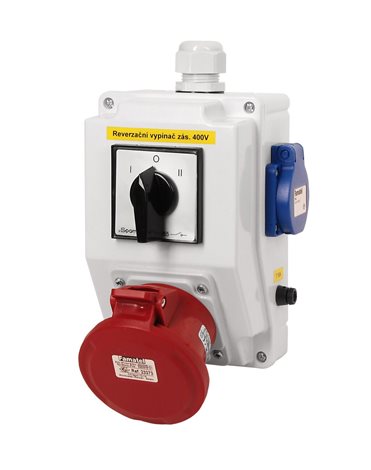 Zás. krabice se spínačem I-0-II sb315 IP44 1x400V/32A/5, 1x230V/16A