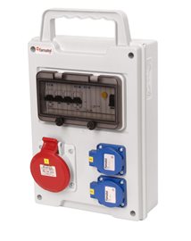 eb165-6kA - EB 201000.1 /8M  Zás.skříň EasyBOX IP54 jištěná s chráničem 40/4/003, přenosná
