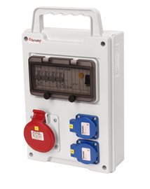 eb165 - EB 201000.1 /8M  Zás.skříň EasyBOX IP54 jištěná s chráničem 40/4/003, přenosná