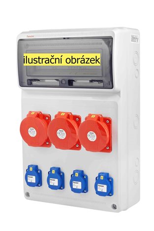 v667-6kA - ZSF40300000.1 /3952  Zás.skříň IP54 jištěná s chráničem 40/4/003