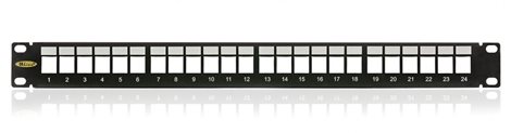 KEP-EMPTY-S  Modulární patch panel KELine neosazený pro 24xRJ45 1U černý 2