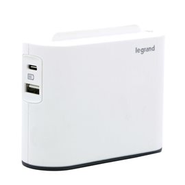 049401 NAB.HUB 2P / USB A+C BÍLÁ/ČER.