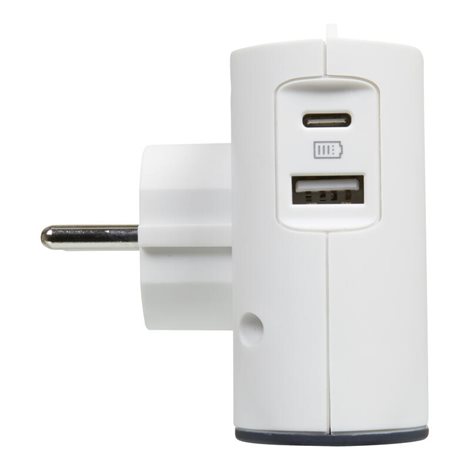 049401 NAB.HUB 2P / USB A+C BÍLÁ/ČER. 2