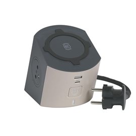 049402 ZÁS.BLOK 2X2P+T USB A+C IND.B/T