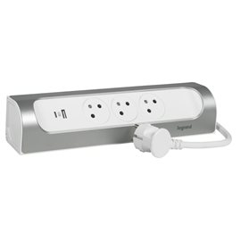 049406 ZÁS.BL. 3X2P+T,USB A+C 1M HL.