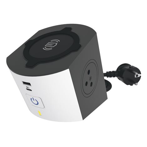 049412 ZÁS.BLOK 2X2P+T USB A+C IND.B/Č 2
