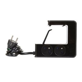 050412 PR.PŘÍVOD 4X2P+T,2XUSB A ČERNÁ
