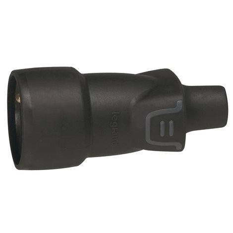 050446 ZÁSUVKA GUMOVÁ 2P+T ČERNÁ 2