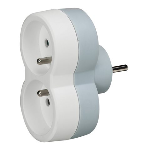 050638 ADAPTÉR ČELNÍ 2X2P+T 16A,BÍLÁ 1