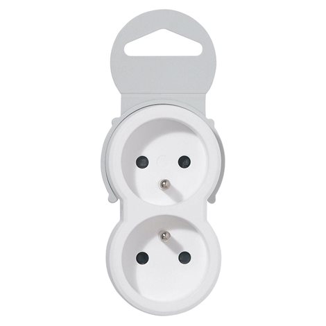050638 ADAPTÉR ČELNÍ 2X2P+T 16A,BÍLÁ 2