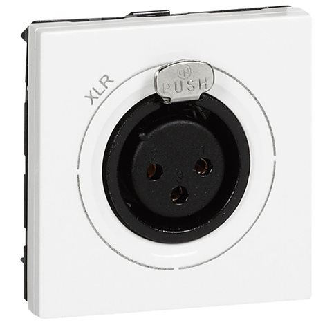 078755 MOSN ZÁS.XLR 3P SAMICE 2M BÍLÁ