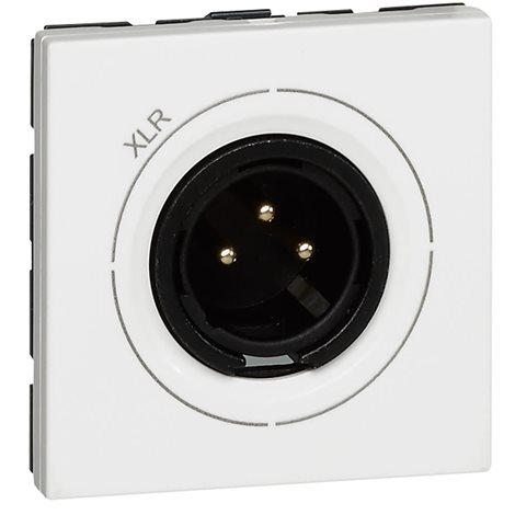 078756 MOSN ZÁS. XLR 3P SAMEC 2M BÍLÁ