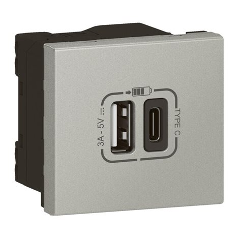 079293L MOSN NABÍJ.USB A+C 15W HLINÍ