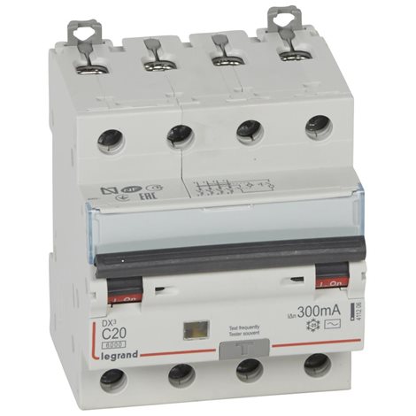 411206 DX3 KOMB. 4P C20 300MA AC 6KA