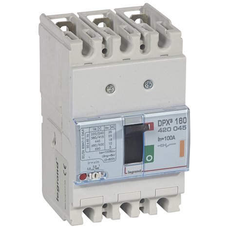 420045 DPX3 160 TM 3P 100A 25KA  