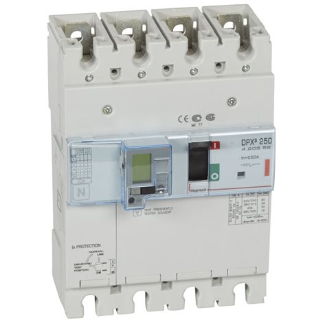 420359 DPX3 250ELE+ CHR 4P 250A 36KA 