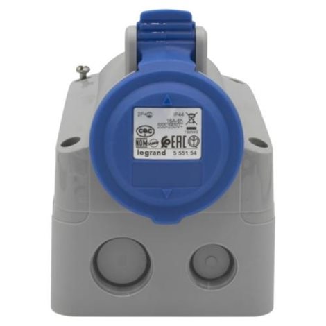 555154 P17 ZÁS.NÁST. 250V 3K 16A IP44 2