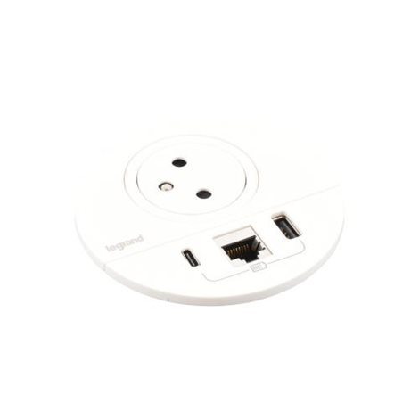 654701 DISQ80 2P+T USB A+C RJ45 BÍLÁ 1