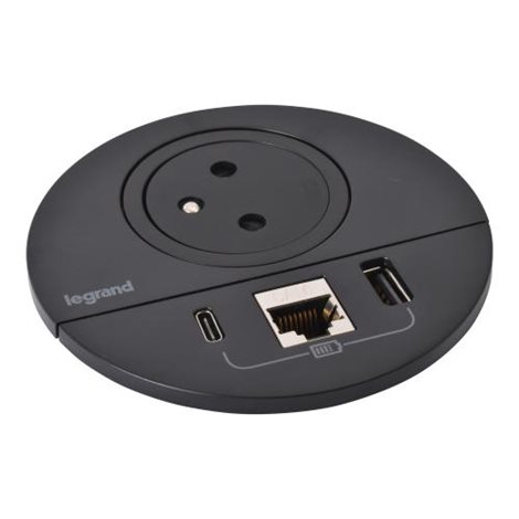 654702 DISQ80 2P+T USB A+C RJ45 ČERNÁ 1