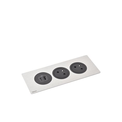 654744 DISQIN 2X2P+T  USB A+C ČERNÁ 1