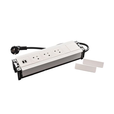 654860 MULTIL 3X2P+T  USB A+C BÍLÁ 2