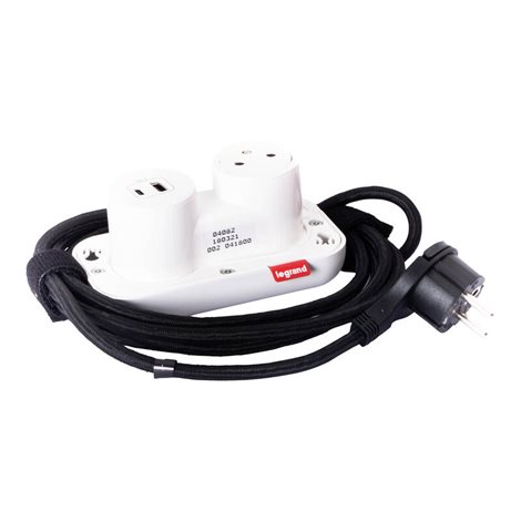 654902 ELECTRON 2P+T USB A+C BÍLÁ 1