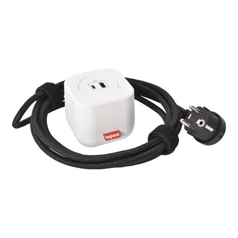 654922 ELECTRON USB A+C BÍLÁ + RÁM 1