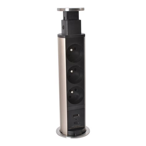 654970 TOWER60 3X2P+T USB A+C 1